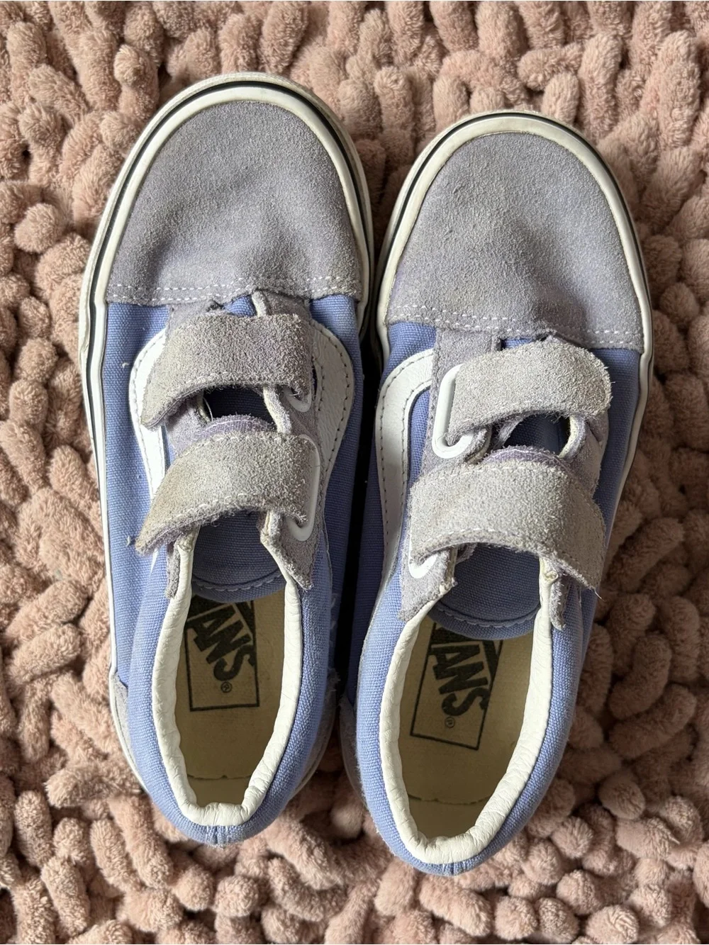 Vans Kids Lilac Velcro Old Skool Sneakers